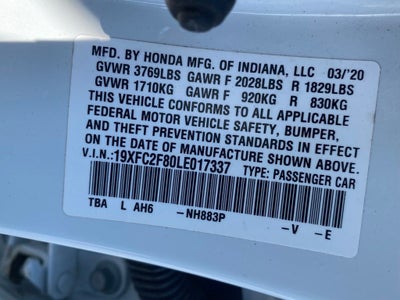 2020 Honda Civic Sport