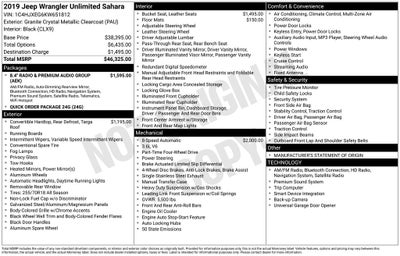 2019 Jeep Wrangler Unlimited Sahara