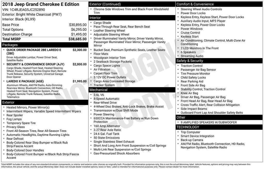 2018 Jeep Grand Cherokee Laredo