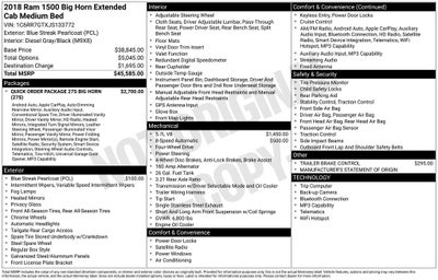 2018 RAM 1500 Big Horn