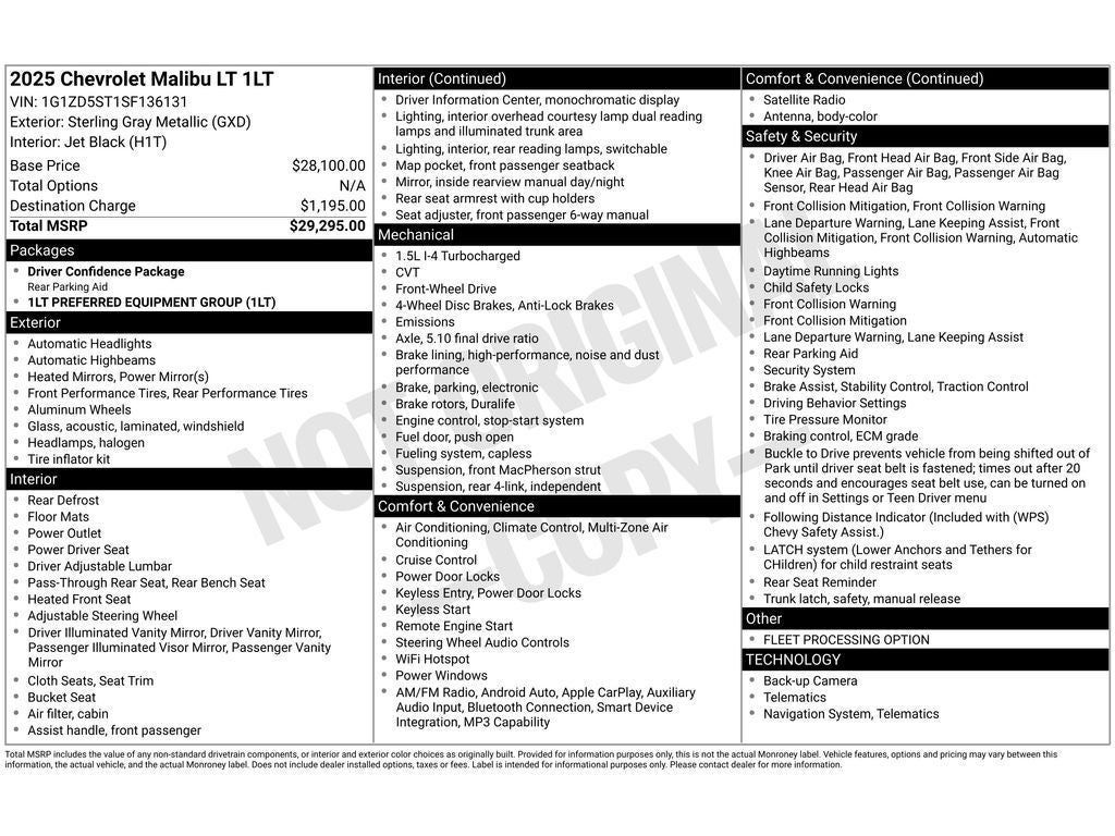 2025 Chevrolet Malibu LT