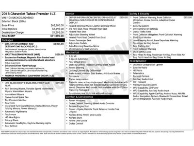 2018 Chevrolet Tahoe Premier