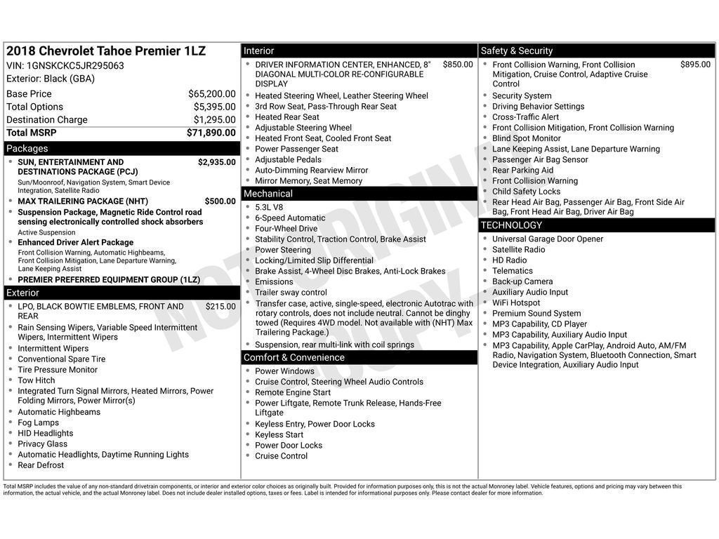 2018 Chevrolet Tahoe Premier