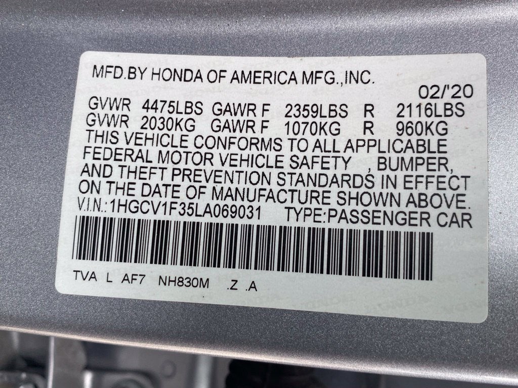 2020 Honda Accord Sport