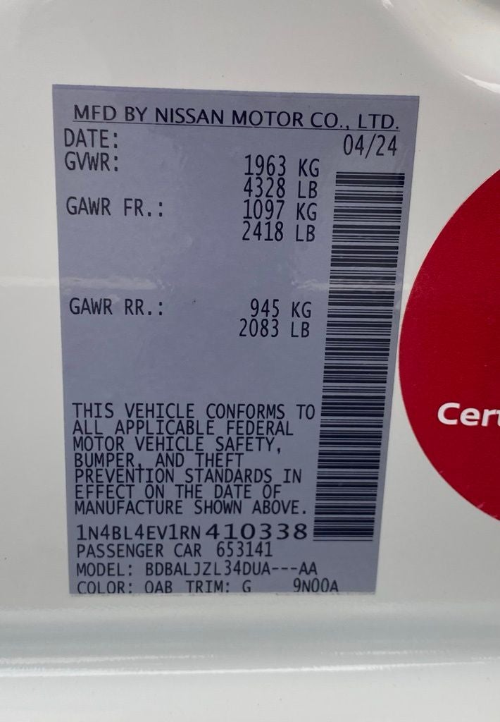 2024 Nissan Altima 2.5 SL