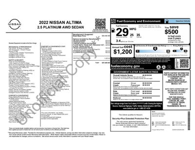 2022 Nissan Altima 2.5 Platinum