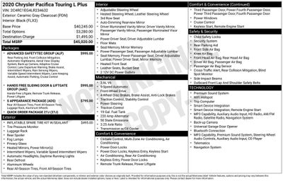 2020 Chrysler Pacifica Touring L Plus