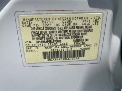 2011 Nissan Sentra 2.0 SR