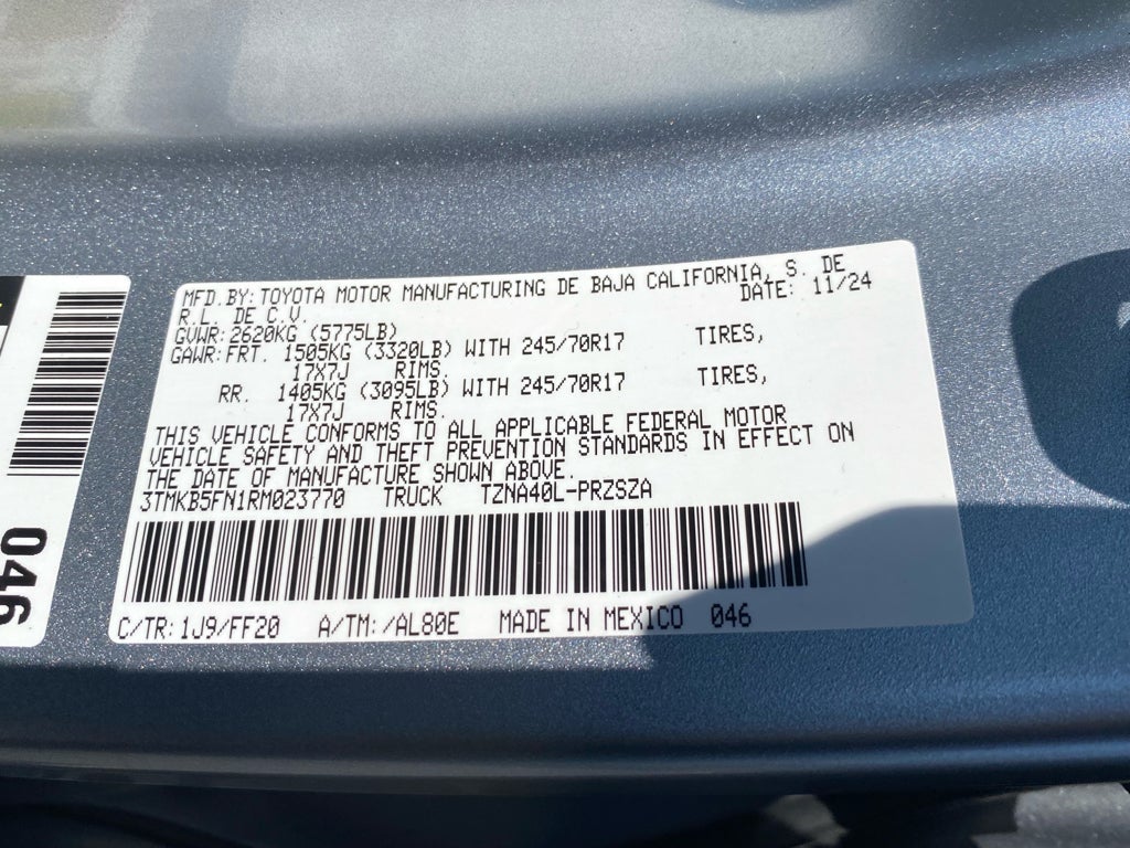 2024 Toyota Tacoma SR5