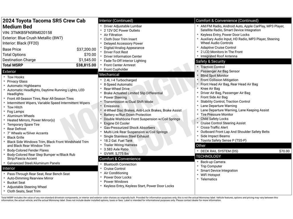 2024 Toyota Tacoma SR5