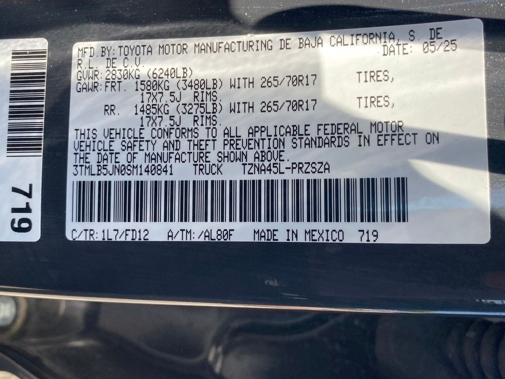 2025 Toyota Tacoma TRD Off-Road