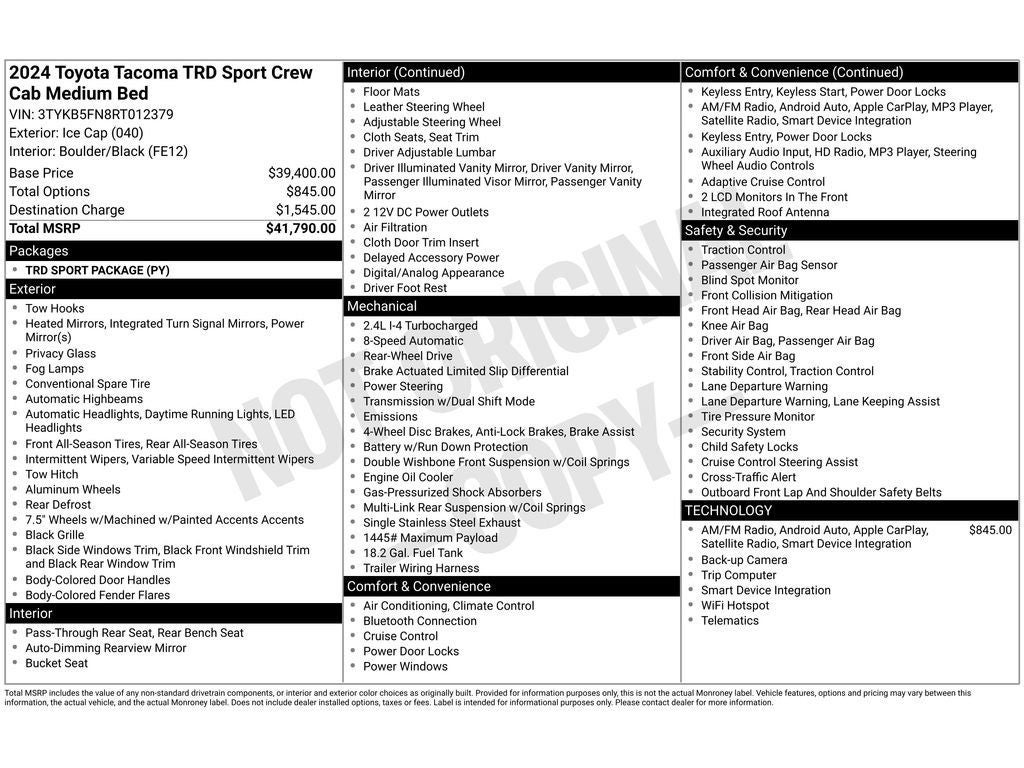 2024 Toyota Tacoma TRD Sport