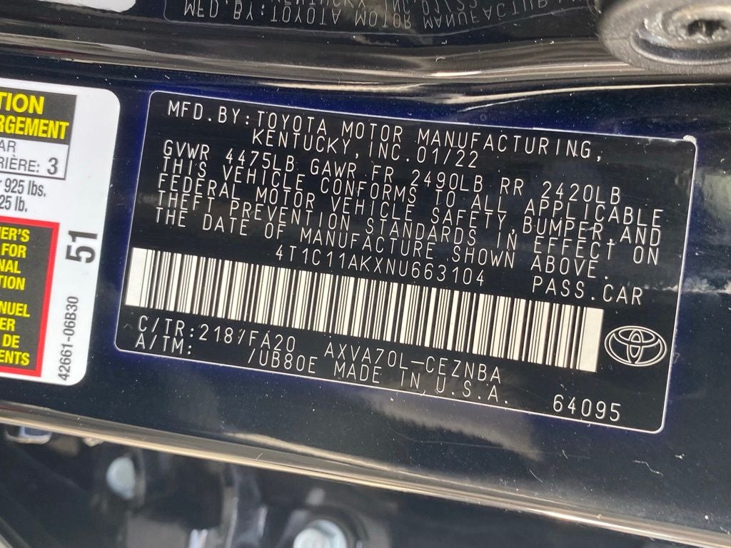 2022 Toyota Camry LE