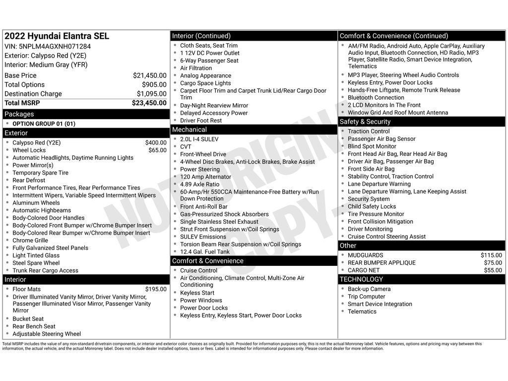 2022 Hyundai Elantra SEL