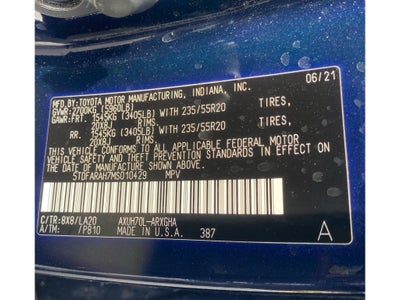 2021 Toyota Highlander Hybrid Hybrid Platinum