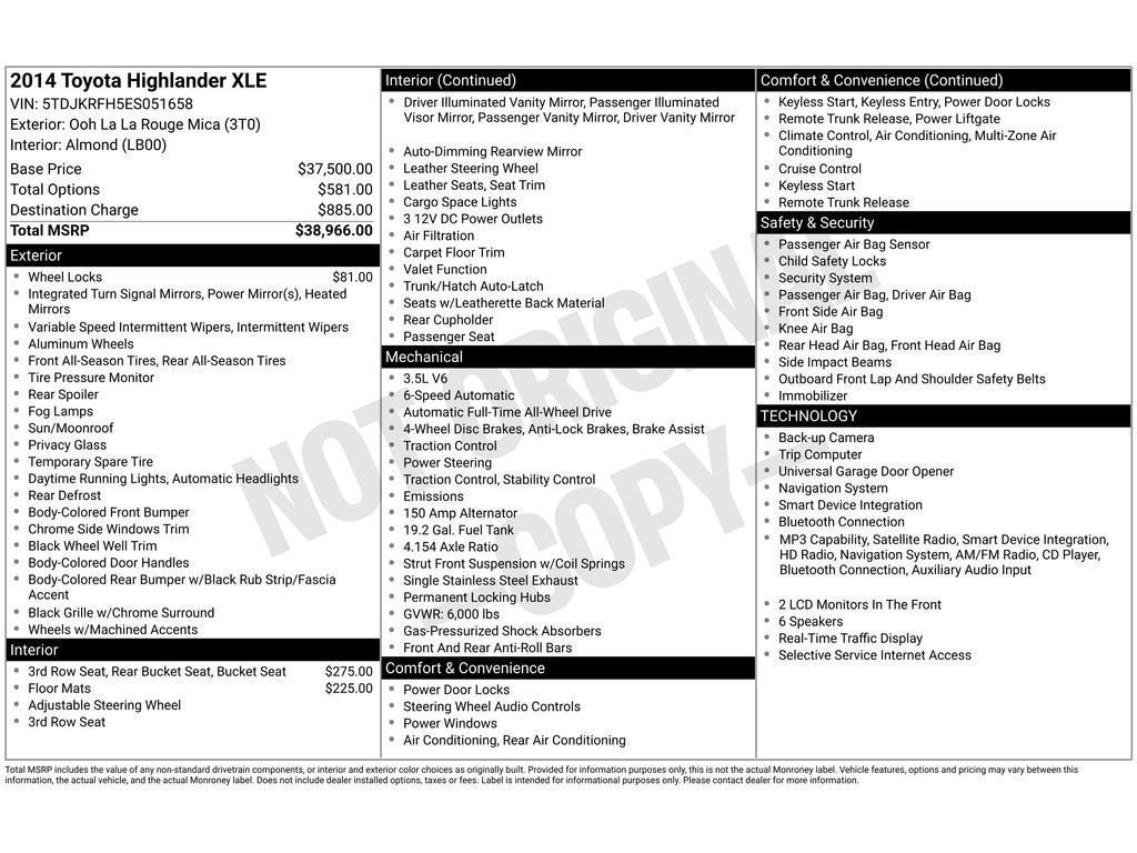 2014 Toyota Highlander XLE