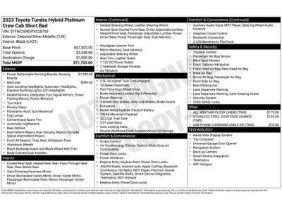 2023 Toyota Tundra Hybrid Platinum