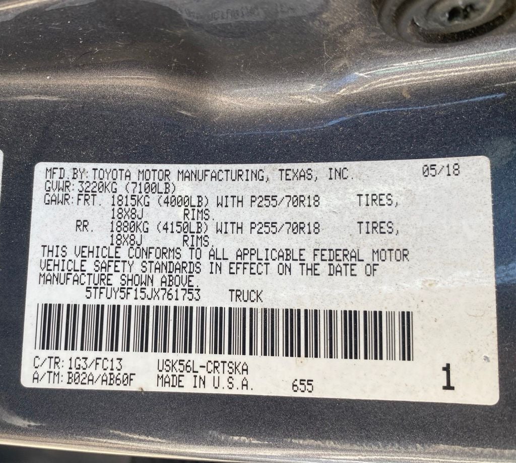2018 Toyota Tundra SR5