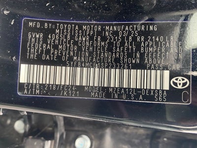 2025 Toyota Corolla FX