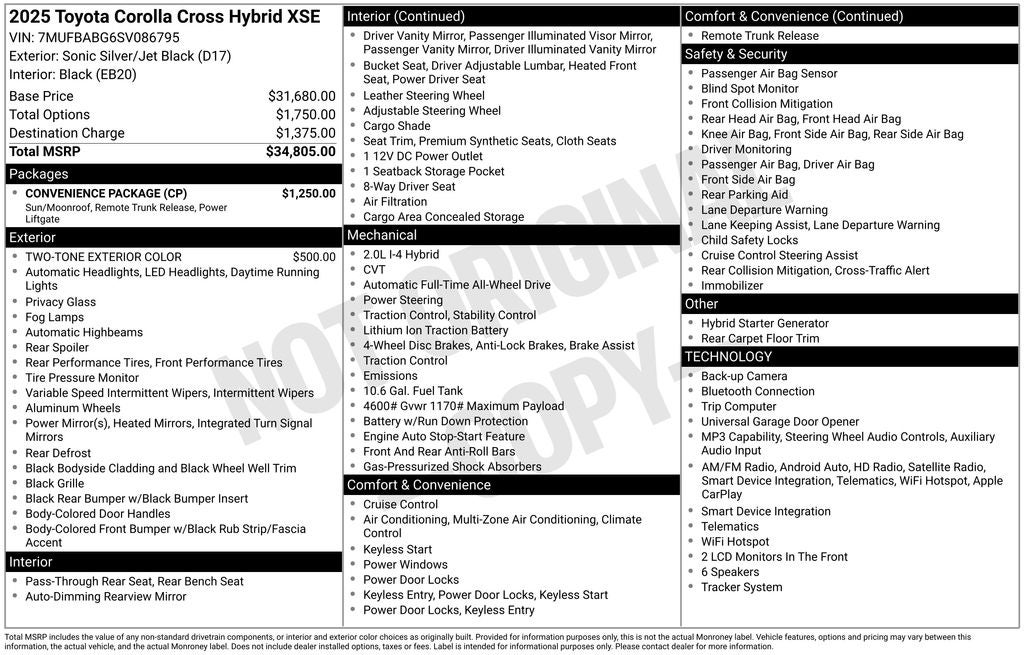 2025 Toyota Corolla Cross Hybrid XSE