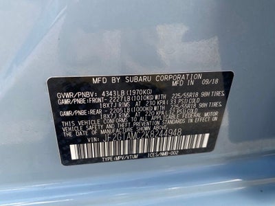 2019 Subaru Crosstrek 2.0i Limited