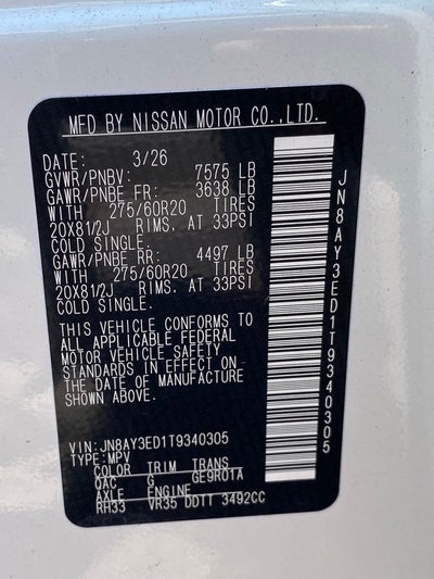 2026 Nissan Armada Platinum