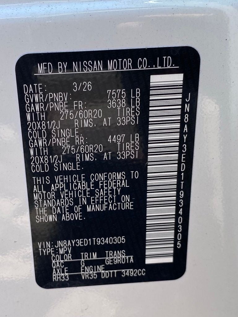 2026 Nissan Armada Platinum