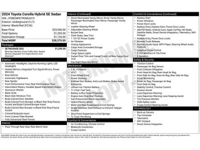 2024 Toyota Corolla Hybrid Hybrid SE
