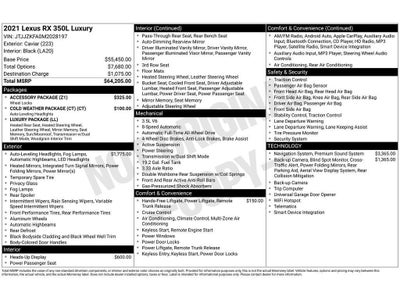 2021 Lexus RX 350 Luxury