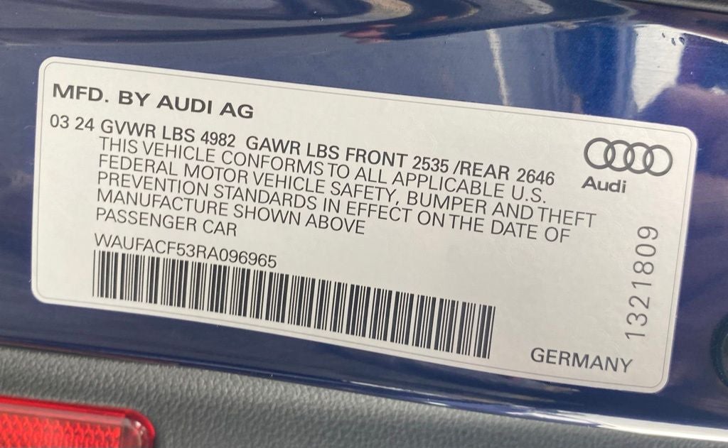2024 Audi A5 Sportback 45 S line Premium Plus quattro