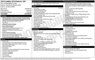 2019 Cadillac XT5 Platinum