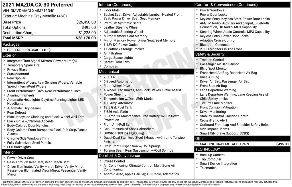 2021 Mazda Mazda CX-30 Preferred