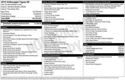 2019 Volkswagen Tiguan 2.0T SE 4Motion