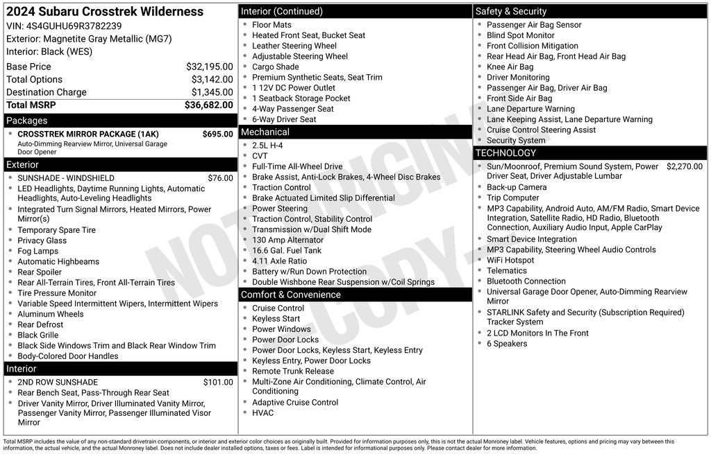 2024 Subaru Crosstrek Wilderness