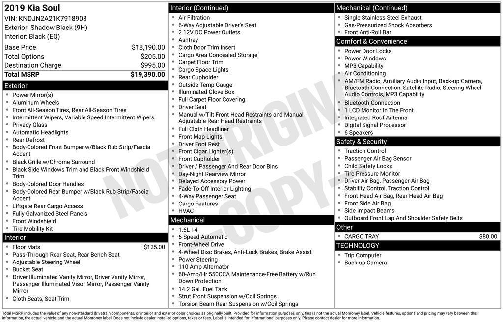 2019 Kia Soul Base