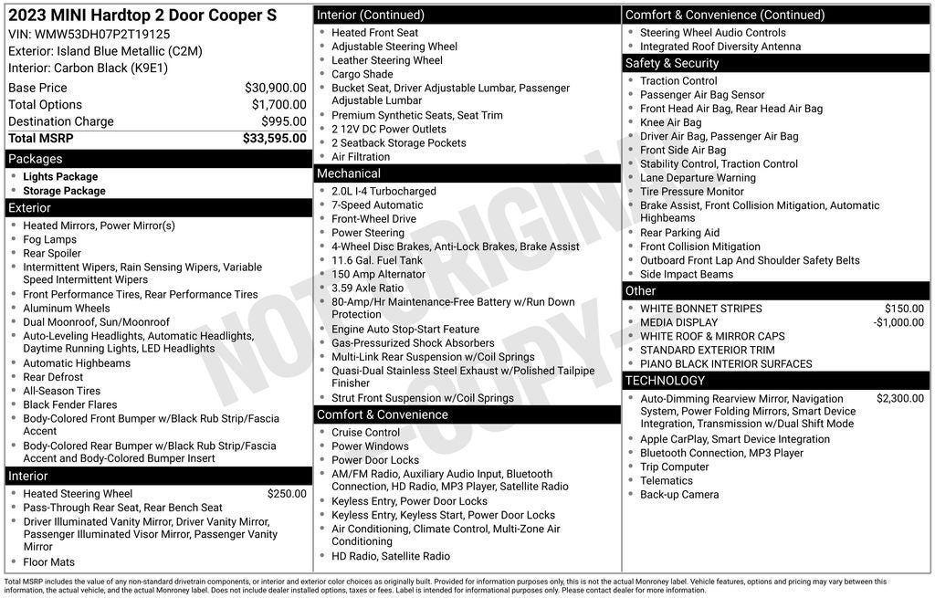 2023 MINI Cooper S Base