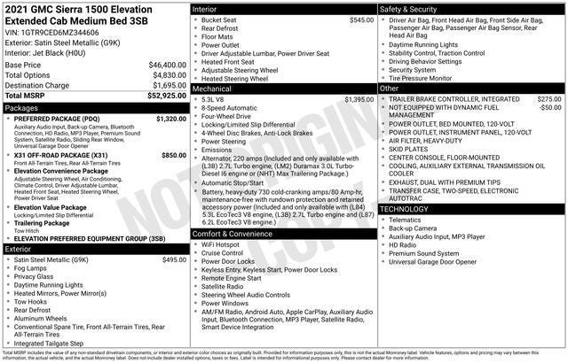 2021 GMC Sierra 1500 Elevation