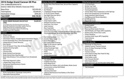 2016 Dodge Grand Caravan SE