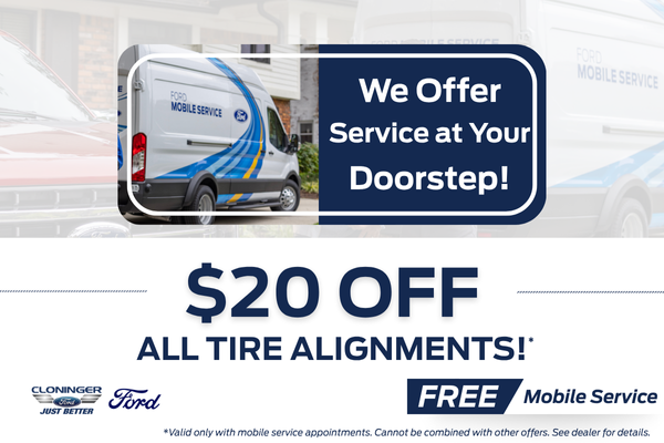 $20 OFF all tire alignments!