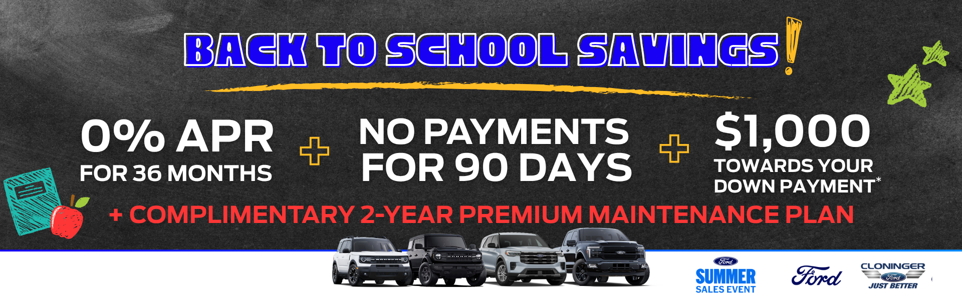 Get 0% APR + 0 Payments 90 Days + $1k towards down payment