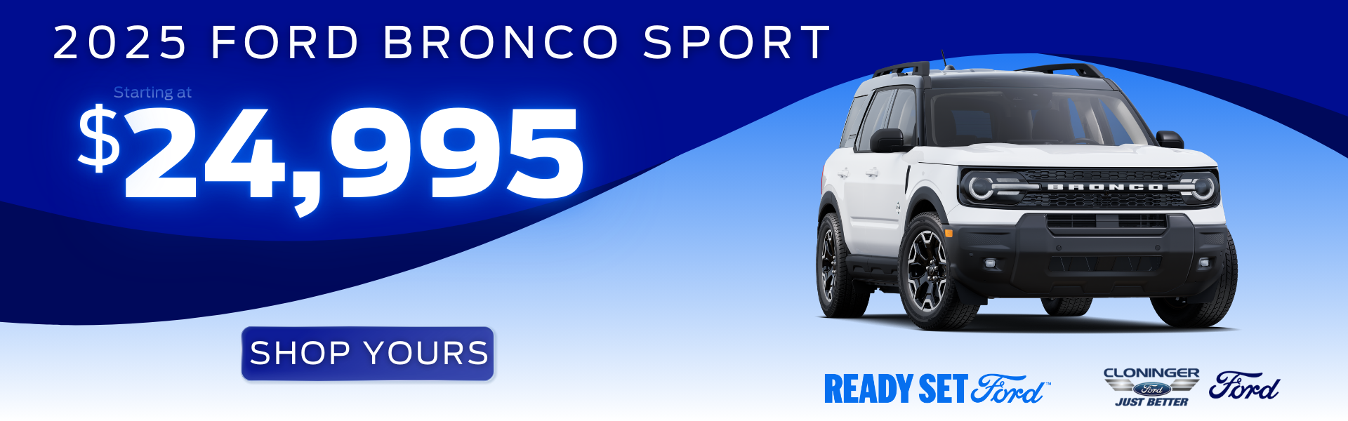 2025 Bronco Sport starting at $24,995