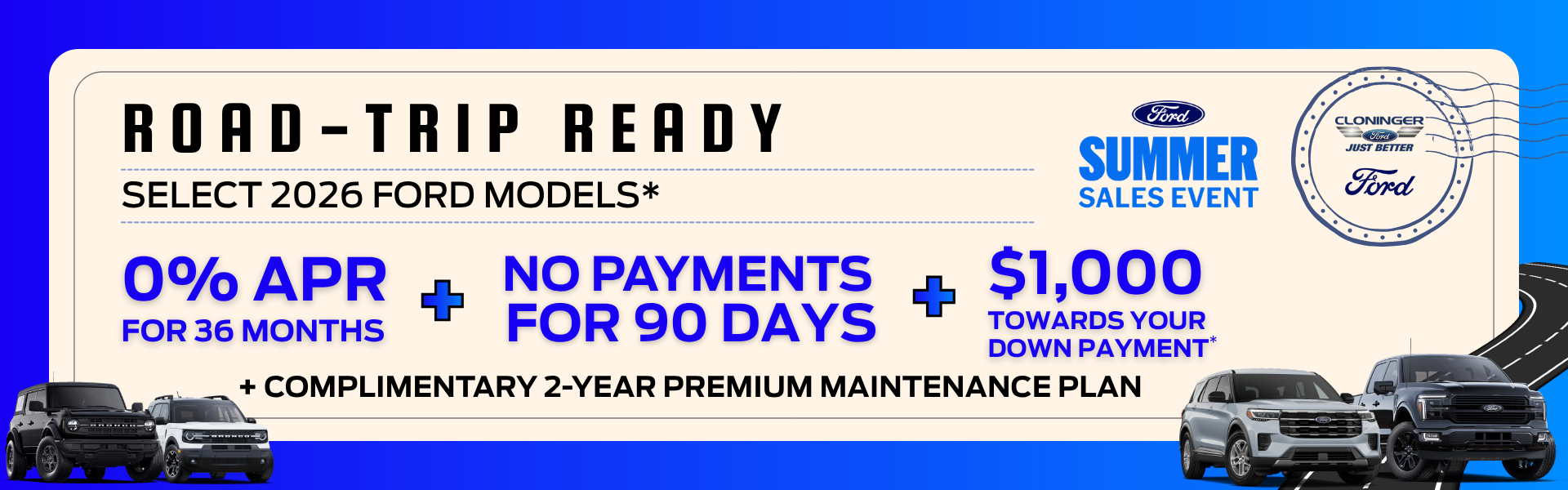 Get 0% APR + 0 Payments 90 Days + $1k towards down payment