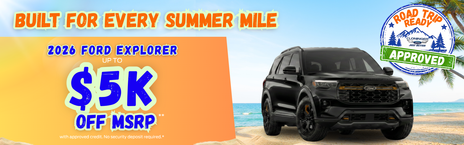 Get up to $5k off MSRP on a 2026 Ford Explorer