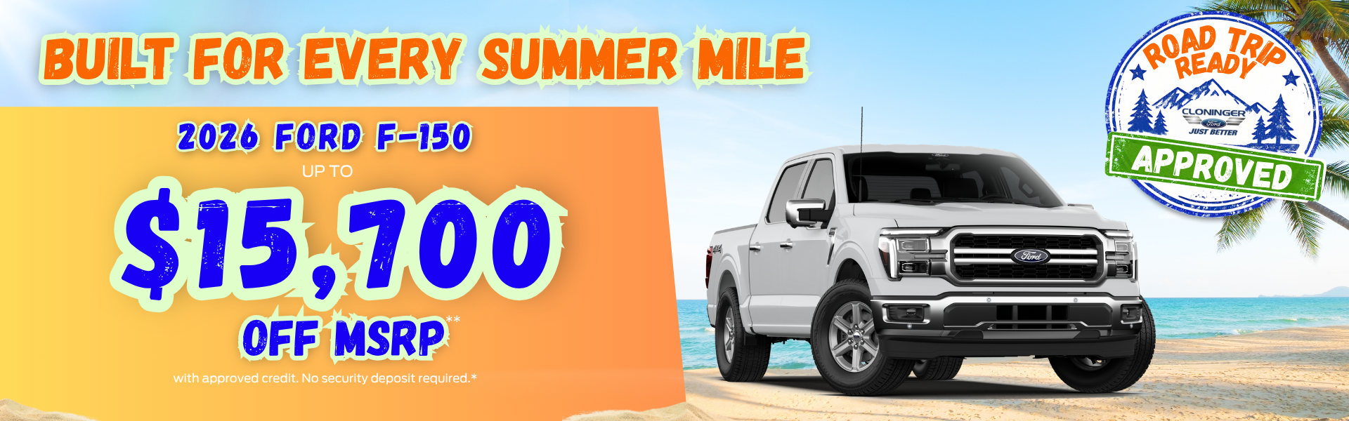 Get up to $15,700 off MSRP on 2026 F-150
