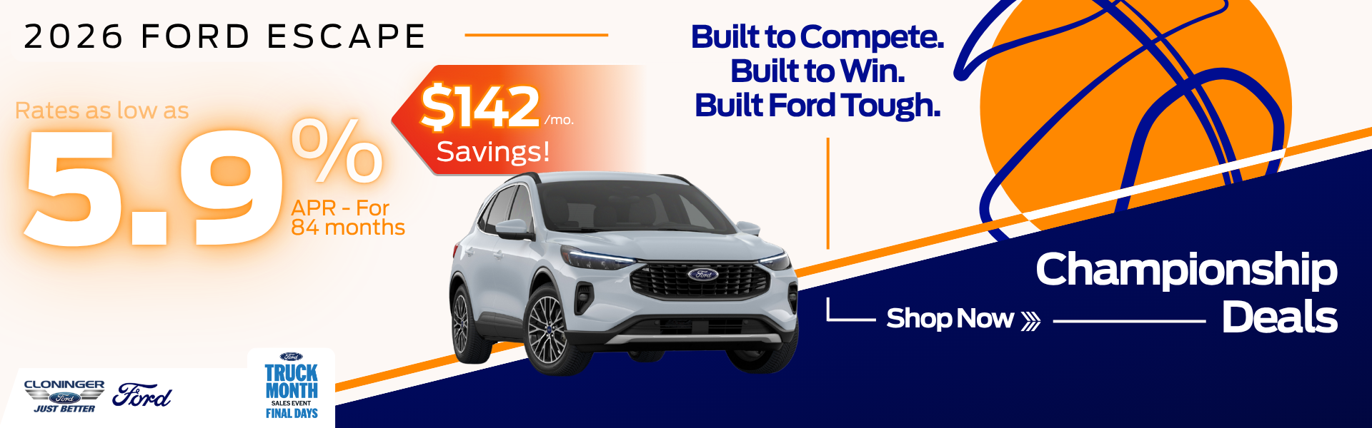 Get rates as low as 5.9% APR for 83 mos.