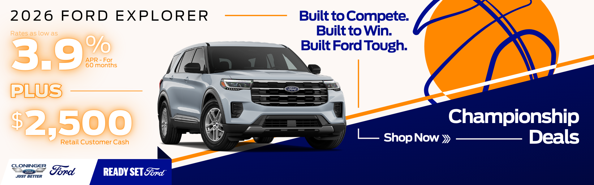 Get 3.9% APR for 60 mos. + bonus cash on 2026 Explorer