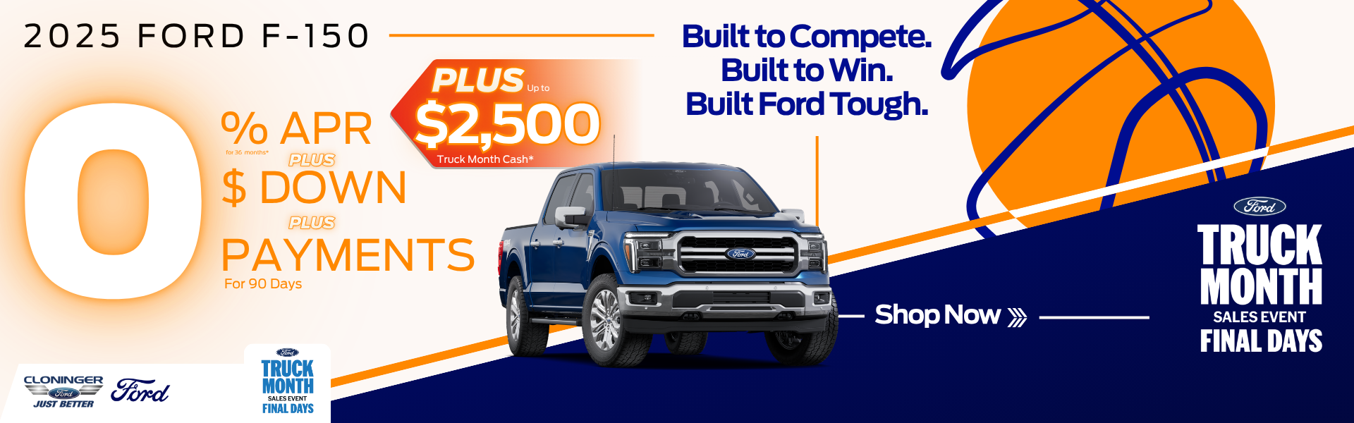 Get 0% APR, $0 down, 0 payments for 90 days + $2,500 