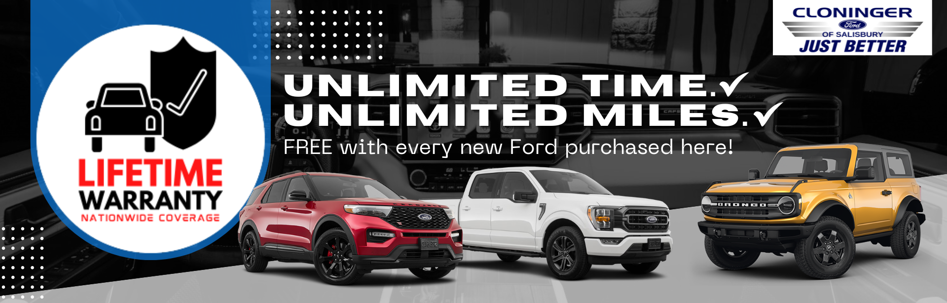 Cloninger Ford Lifetime Warranty